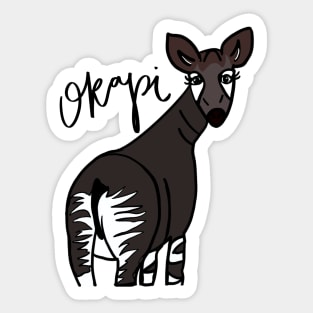 Okapi with name Sticker